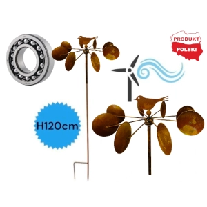 Wiatrak ogrodowy metalowy solidny turbina wiatrowa Jakość polski 120cm
